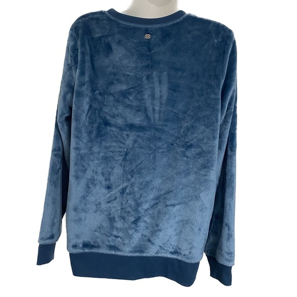 Women’s GAIAM Pullover Velour Top in Blue Size Medium - Picture 2 of 5